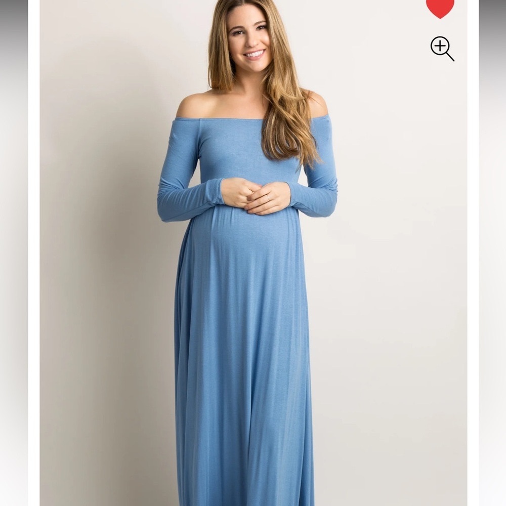 Blue maternity dress small